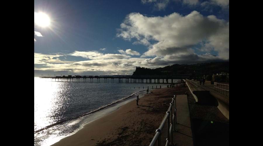 Teignmouth beach looking over to The Ness Shaldon