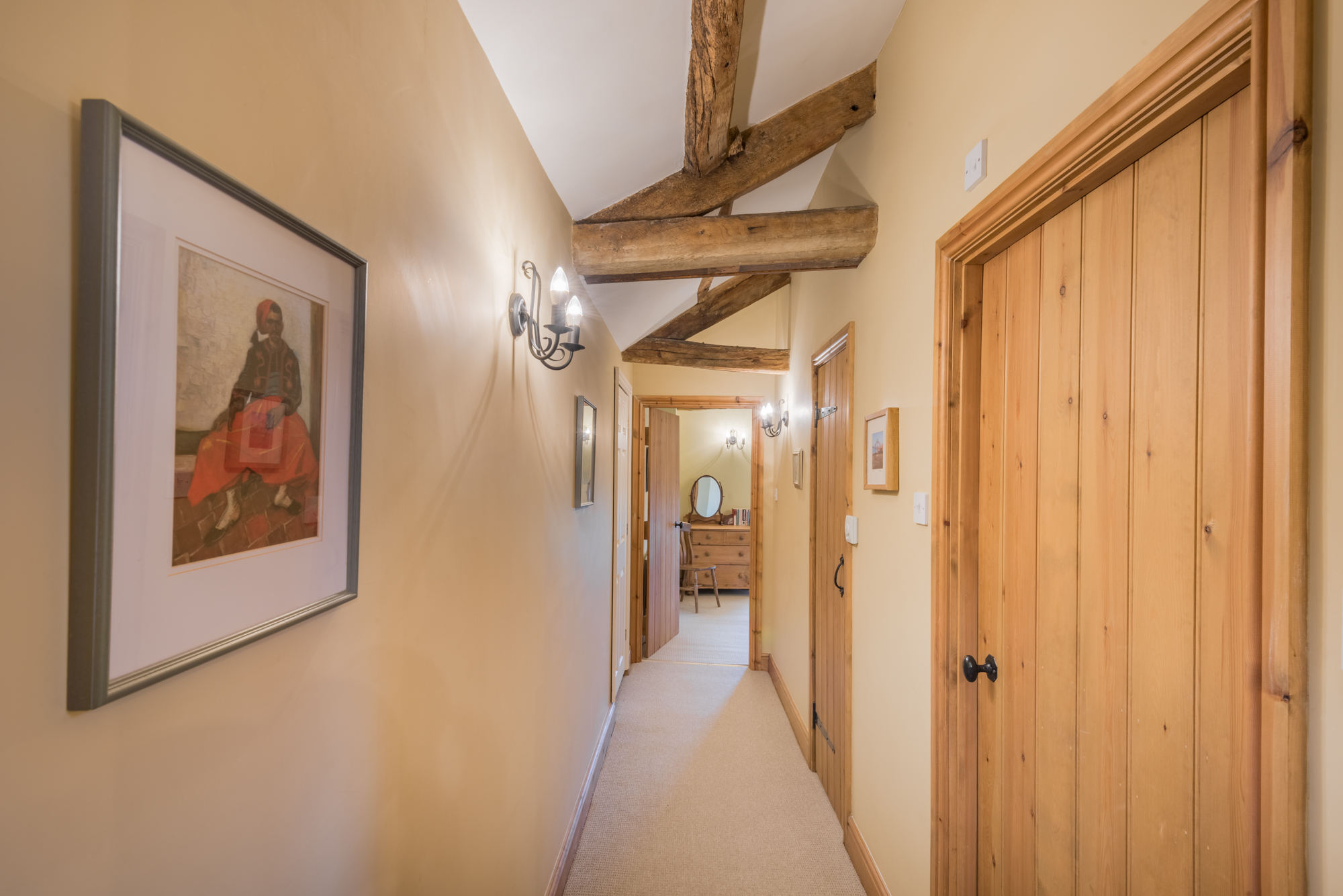 the corridor in the bedroom area