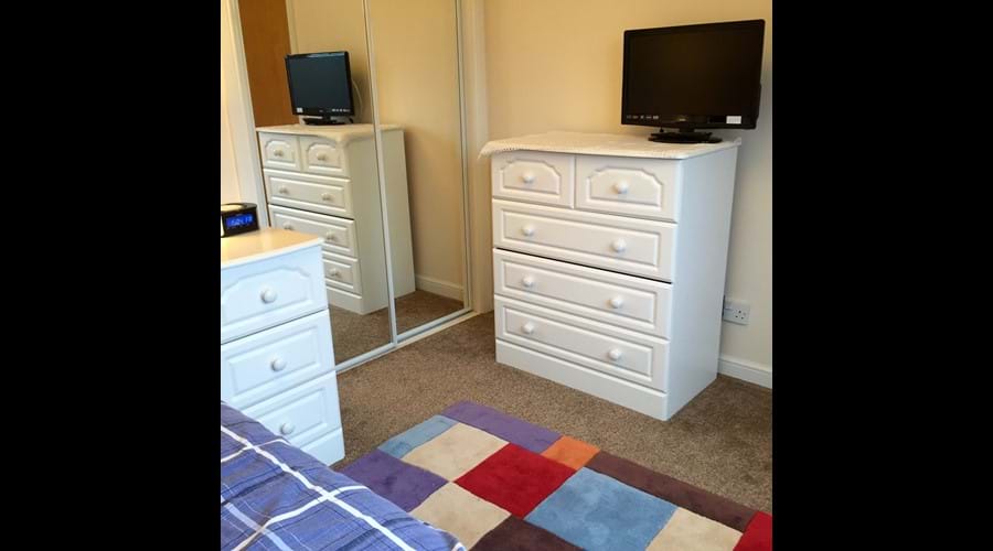 Single bedroom with digital tv