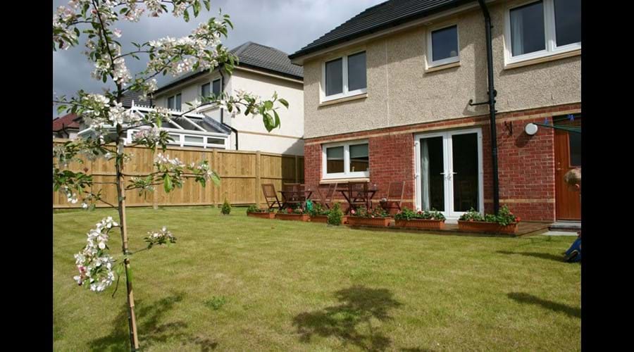 South facing enclosed back garden