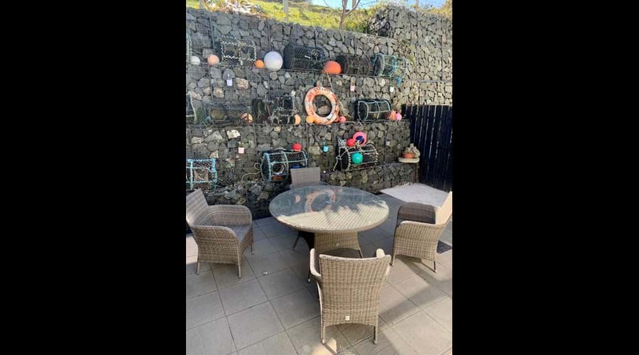 Your private courtyard save for your dog.