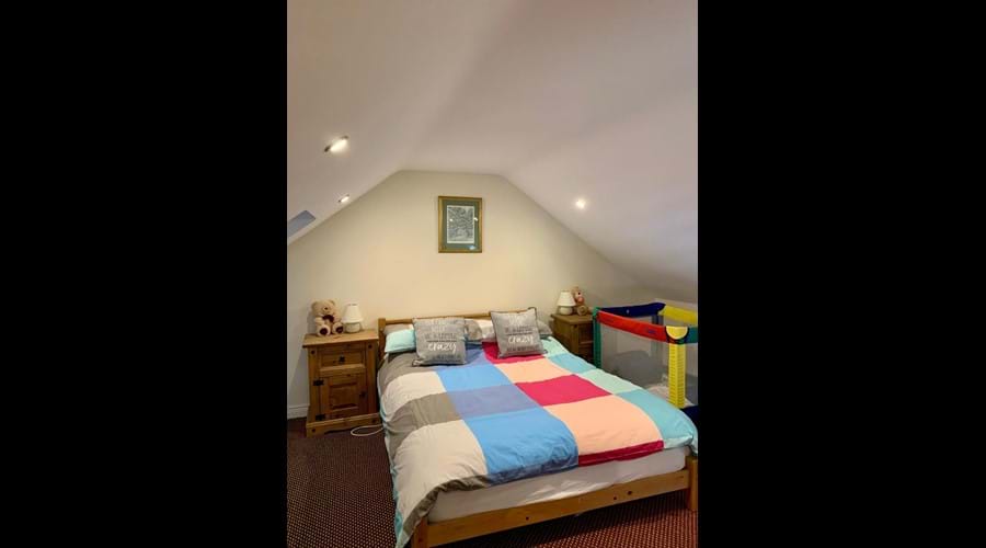 Double bed in family room