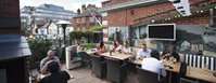 Al fresco dining in one of the many restaurants in Wimbledon