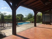 Terrace from Gite overlooking the Pool