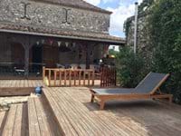 Decked area overlooking Pool