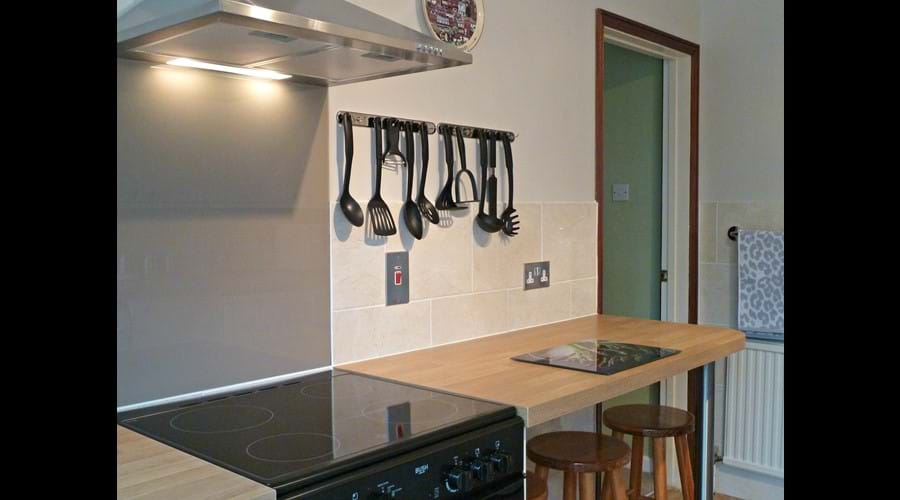 Breakfast bar with stools.