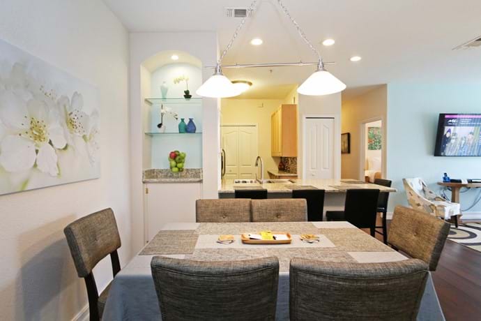 The dining area at our 4 bedroom condo 13-102 at Legacy Dunes