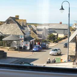View from Bedroom 1 towards National Trust Old Post Office & distant Sea views