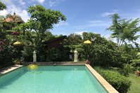The pool, seen from pool terrace.