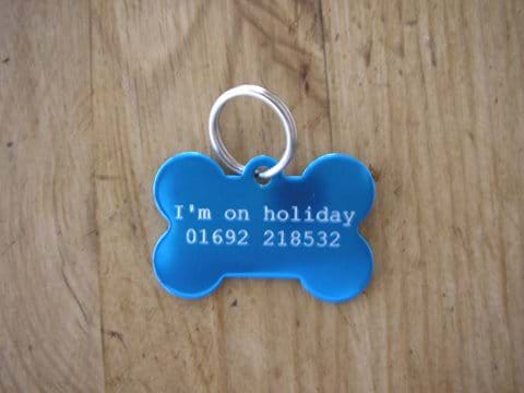 Dog tags for your dogs to wear during their stay.