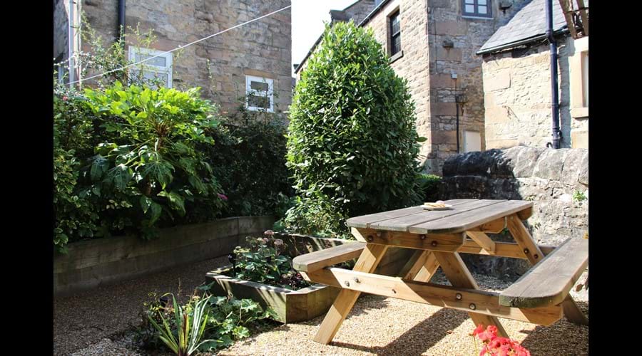 Breakfast outside with views over Winster and the rolling hills of the Peak District.