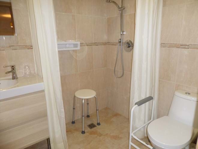Wetroom with Removable WC Grab Rail Frame and Removable Shower Grab Rails