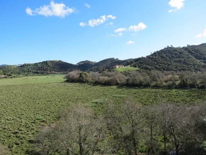 Amoreira Valley with view to Aljezur Castle