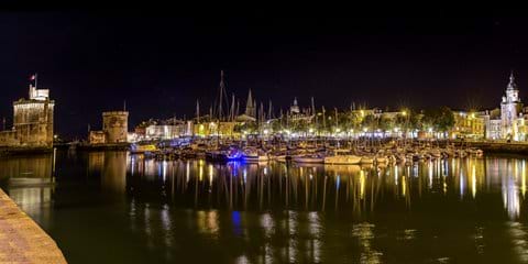 La Rochelle Old Port by night