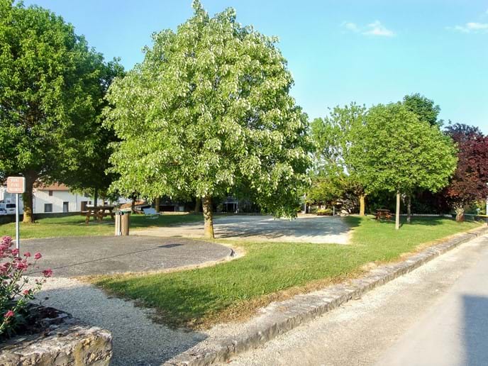 Village square and Pétanque area