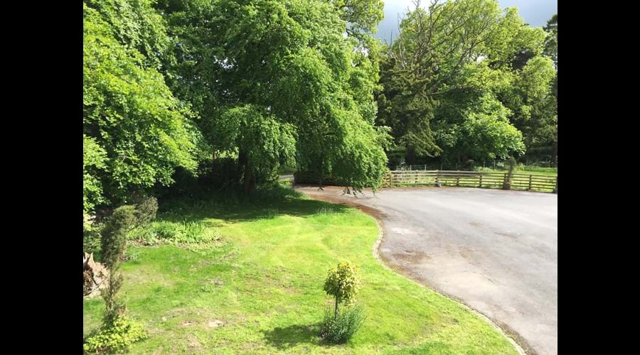Looking down the driveway from The Hayloft terrace