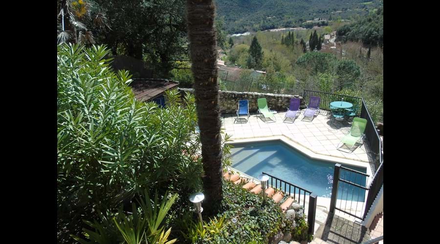 The pool and terrace waiting for you to enjoy a swim and relax with stunning views