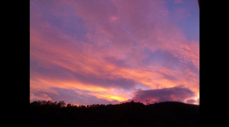 Sunset over the mountains