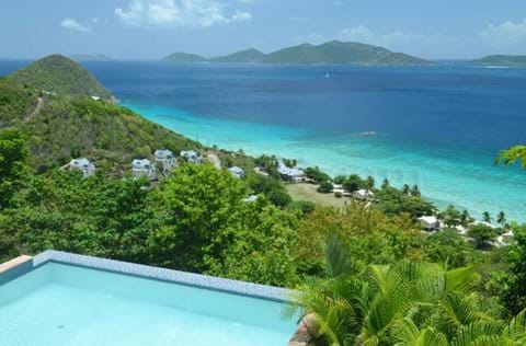 Views out to Jost Van Dyke, Sandy Cay, Green Cay & beyond