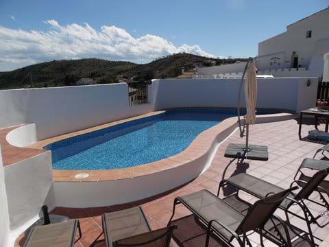 Casa Las Palomas 3 Bedroom House Terrace and Swimming Pool Area.