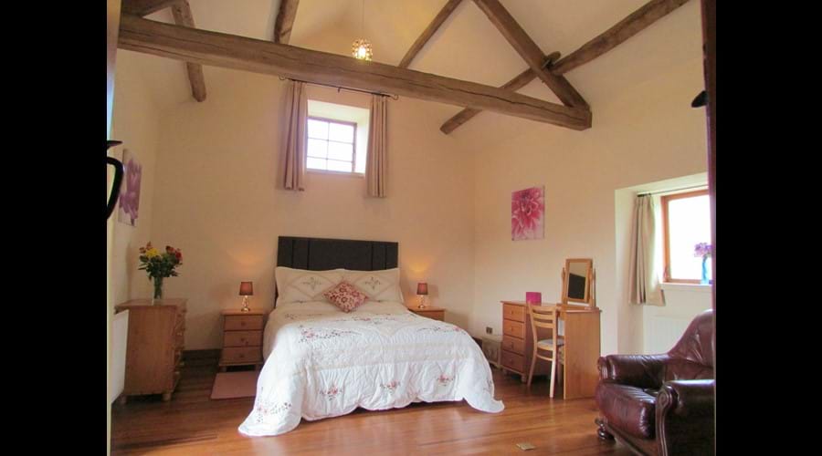 Spacious bedroom with ensuite shower room