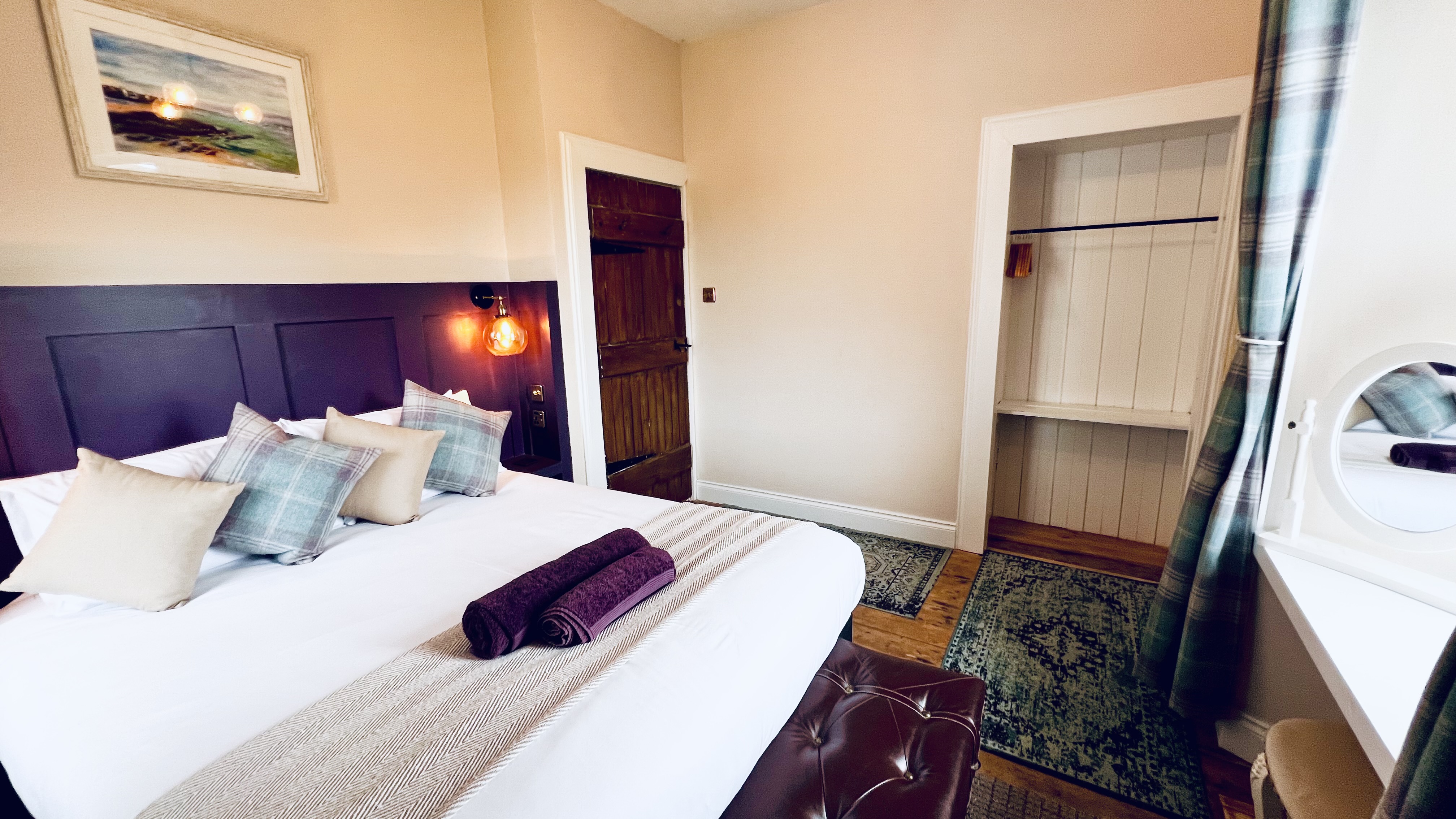The Fairy Hill room - king size bedroom with view of the Fairy Hill 
