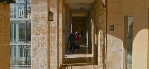 Walkway to rooms