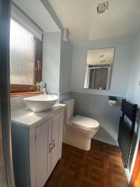 Bathroom  with large walk in shower