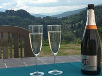 Prosecco and that view - on the sun terrace