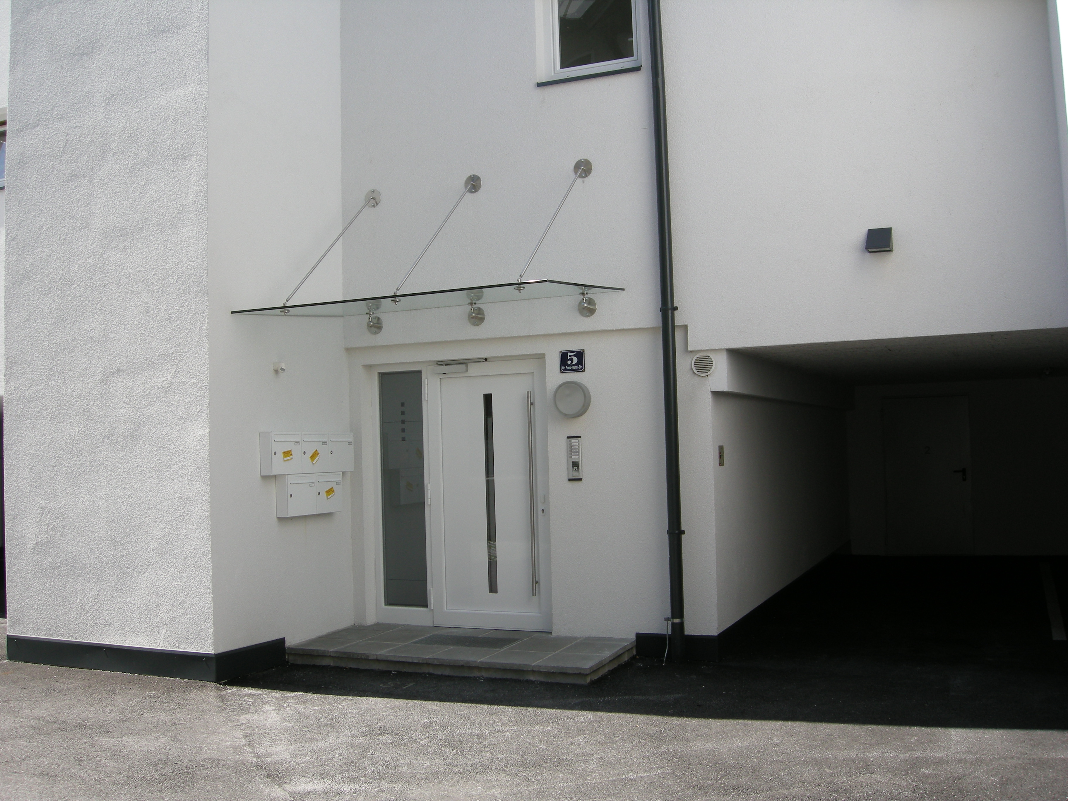 Entrance to the building