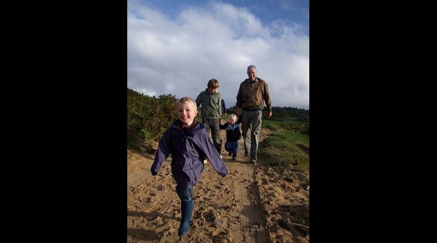 February family walk to Kiloran Bay