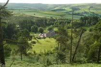 Looking down to the cottage from Hen Cloud 