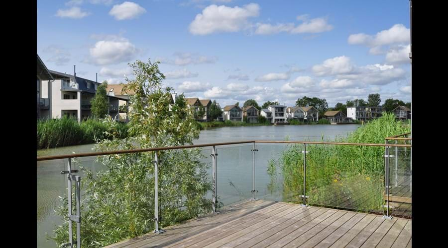 View of lake from ground floor decking