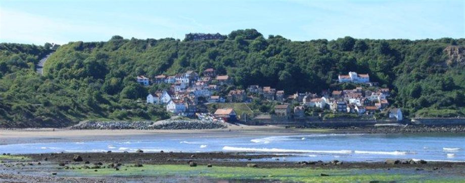 Runswick Bay Cottages Viewed From The Beach