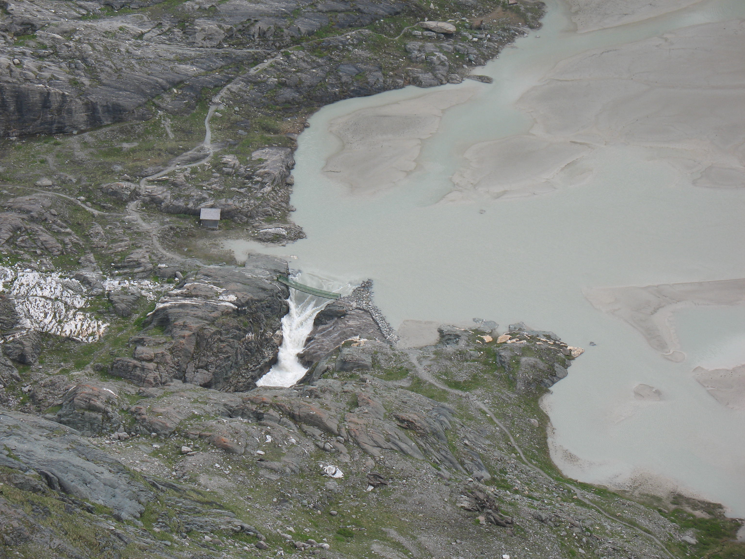 The end of a glacier