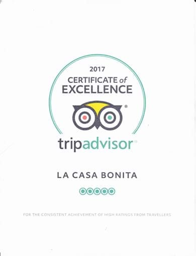 TripAdvisor Certificate Of Excellence 2017