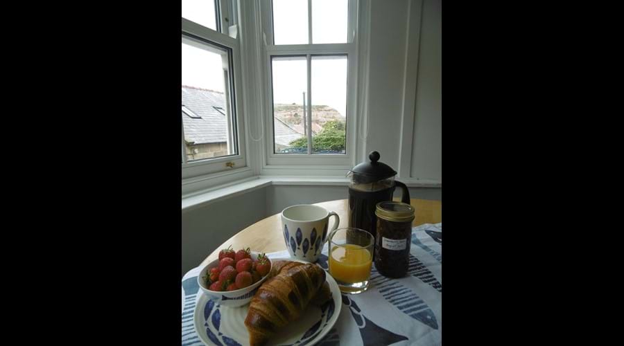 Breakfast with a view of Cowbar Nab