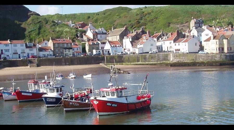Fishing boats at anchor