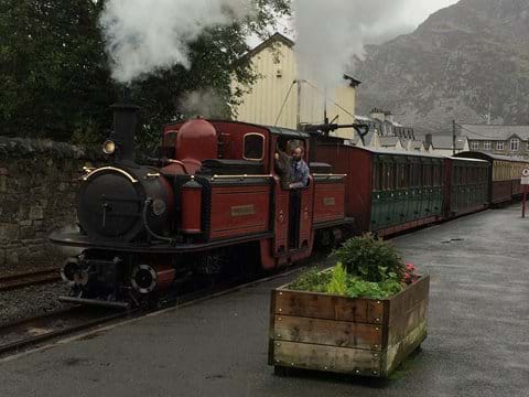 One of the great little steam trains. This one is at  Blaenau Ffestiniog