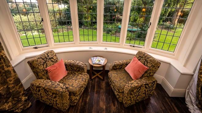 The lounge – has a large bay window to the garden