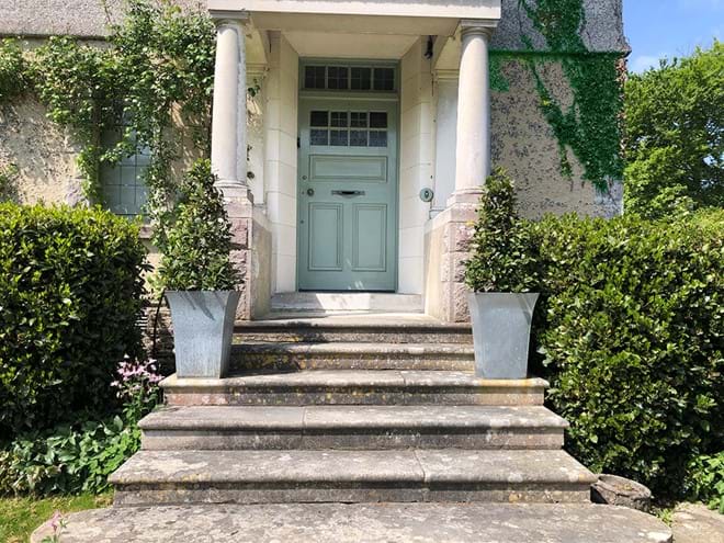 Steps to the front door – a great spot for a group photo