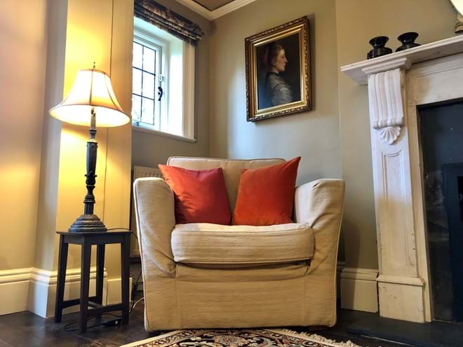 The lounge – a great place to curl up with a book 