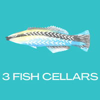 Logo - 3 Fish Cellars, Portwrinkle