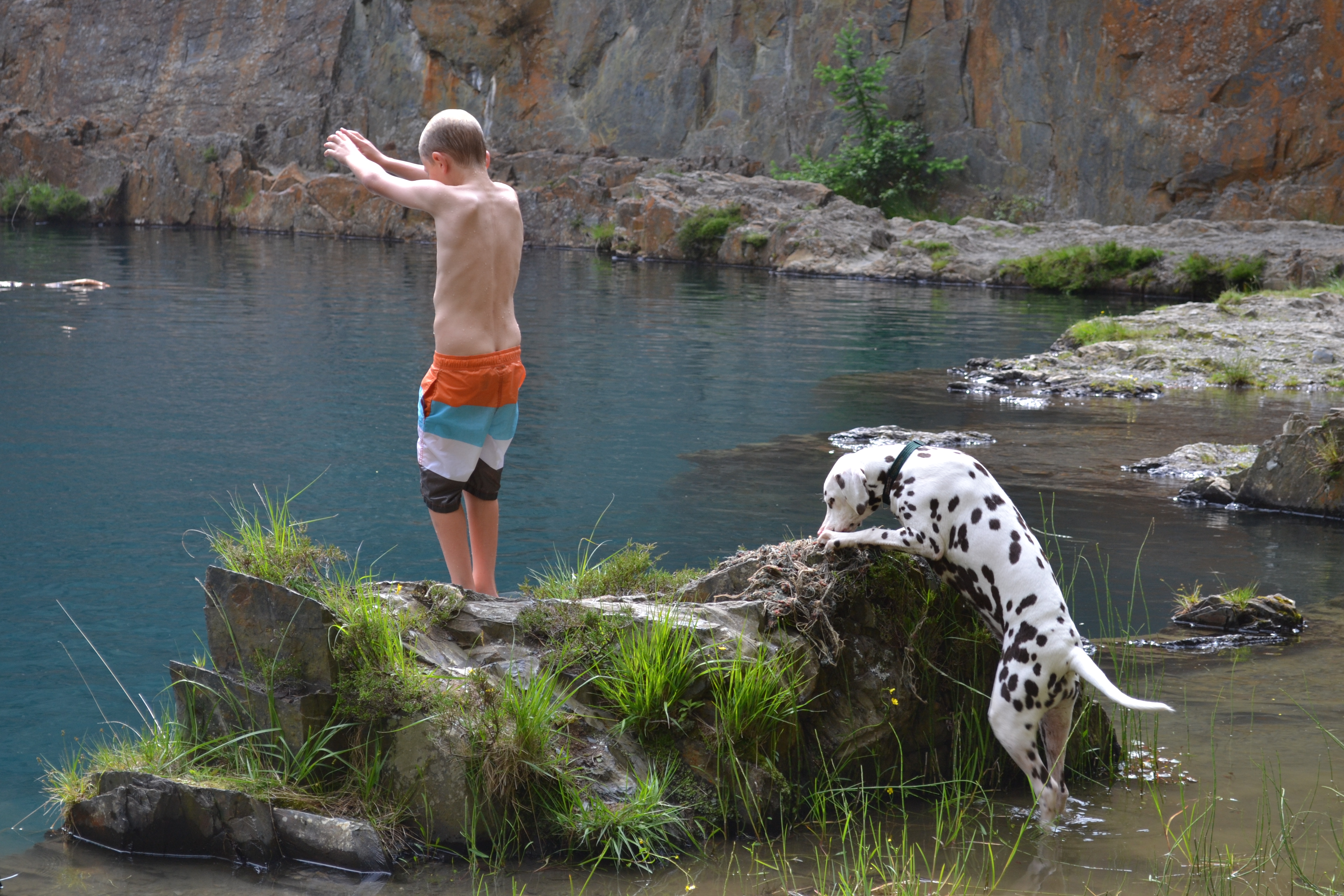 Swimming in the Blue Pool