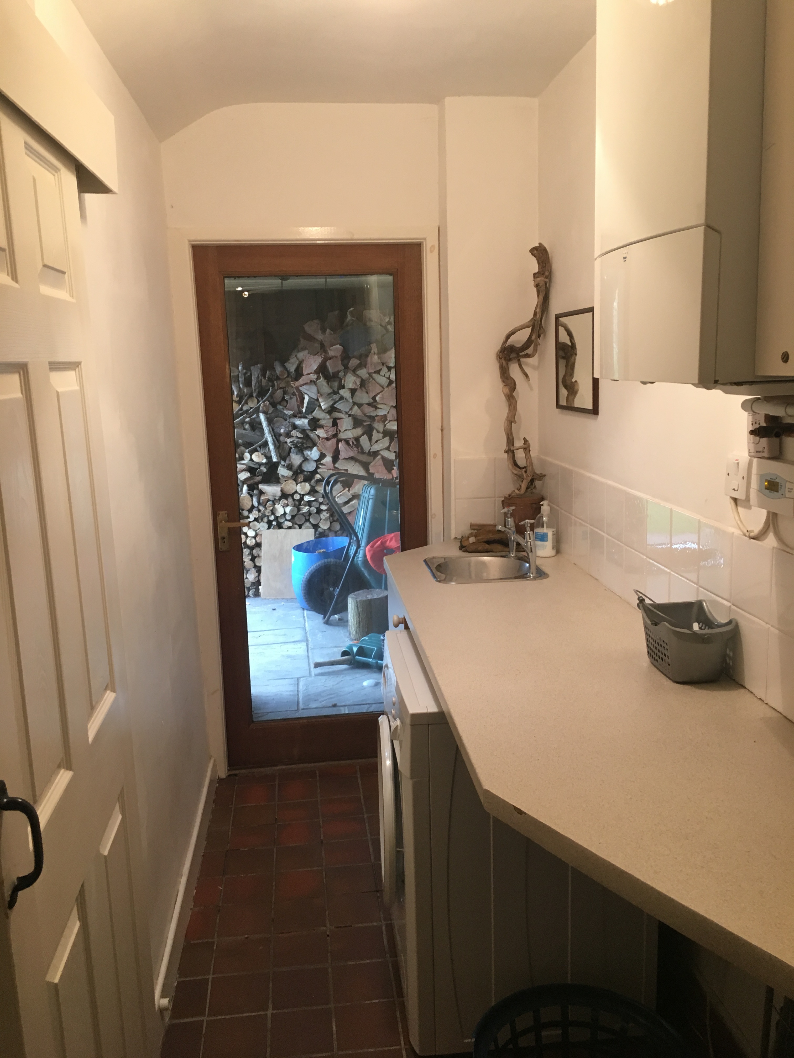 Utility area and back door