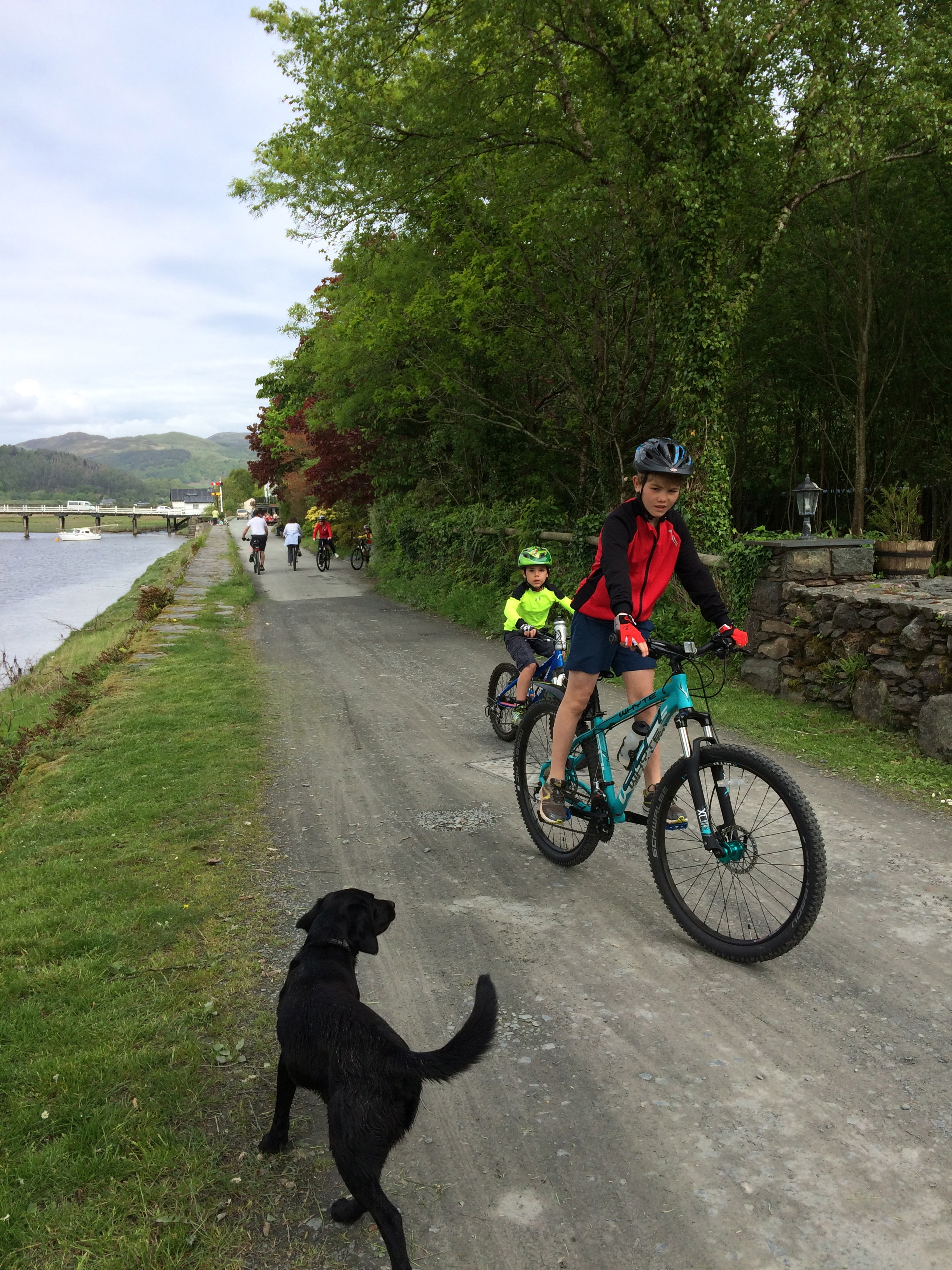 Cycling along the estuary up the old railway track