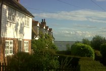 Mersea Island Cottage with boat in background
