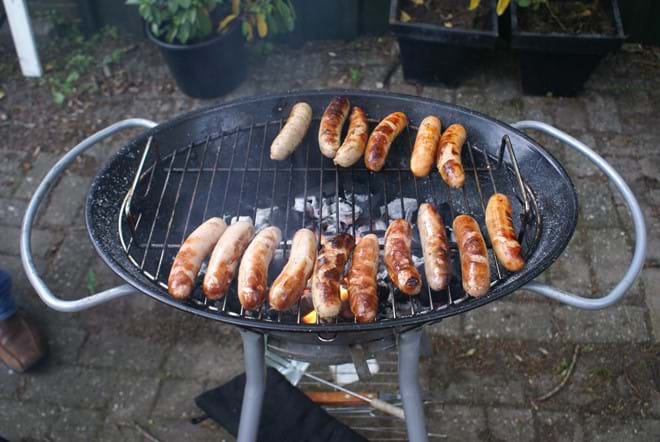 There are two barbeques to cater for even the largest parties