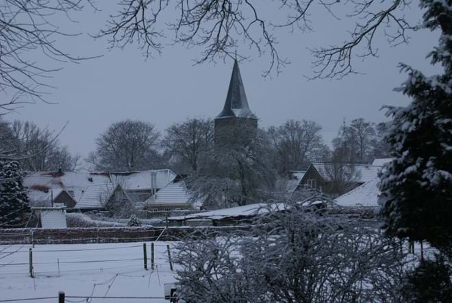 A snowed-in Diever village