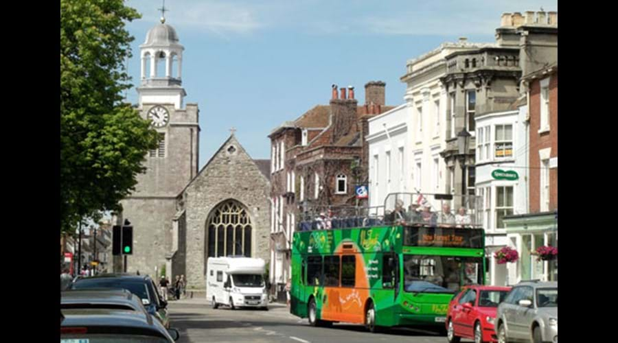 The open top bus stops opposite Island View, hop on and off all day.